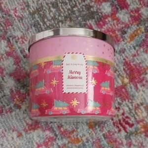 Bath and Body Works 3 Wick Candle, Merry Mimosa Scent
